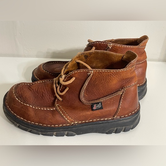 Women's Justin Boots Vintage Brown Lace-up Ankle Boots Size 6 - Picture 1 of 9